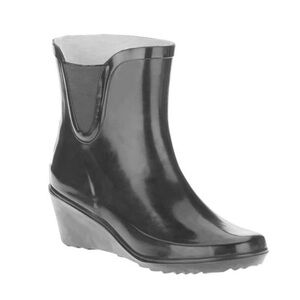 Forever Young Women's Short Wedge Rain Boot Size 6